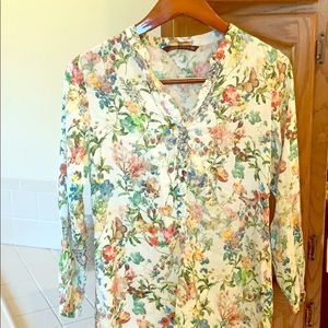 ZARA Woman Floral Blouse